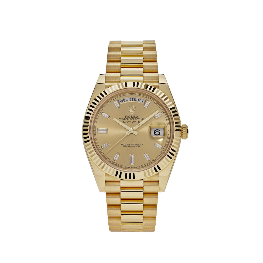 Rolex Day-Date 228238 Yellow Gold Champagne Diamond Dial (2024) - View 4