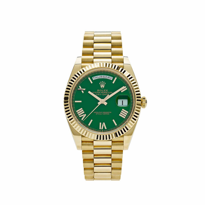Rolex Day-Date 228238 Yellow Gold Green Roman Numerals Dial (2023) - View 14