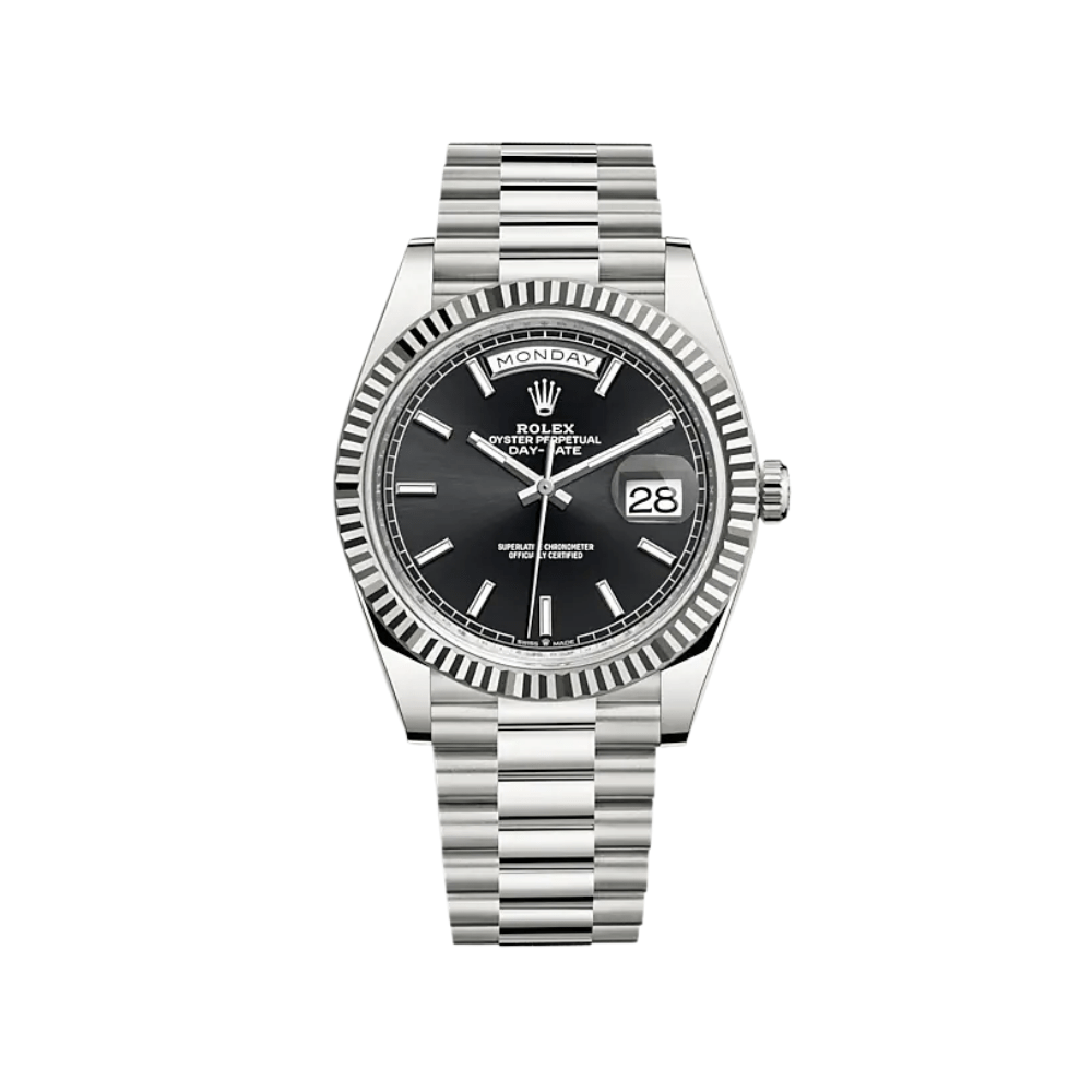 Rolex Day-Date 228239 White Gold Black Dial - View 2