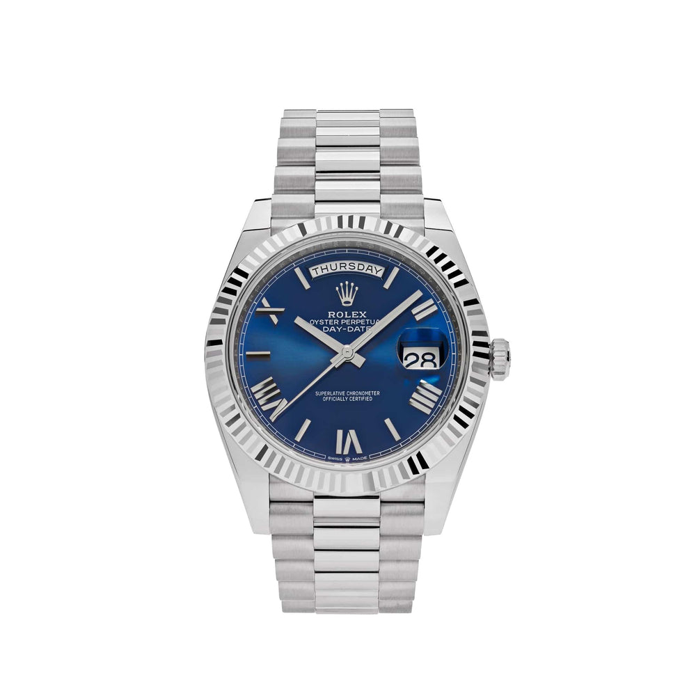 Rolex Day-Date 228239 White Gold Blue Dial (2023) - View 12