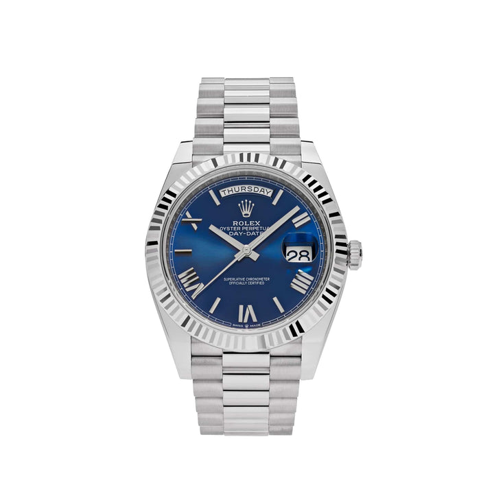 Rolex Day-Date 228239 White Gold Blue Dial (2023) - View 12