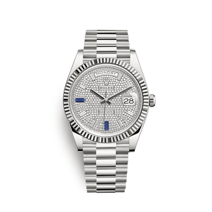 Rolex Day-Date 228239 White Gold Diamond-Paved Dial - View 2