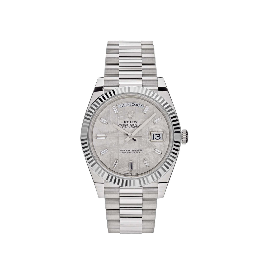 Rolex Day-Date 228239 White Gold Meteorite Diamond Dial - View 8