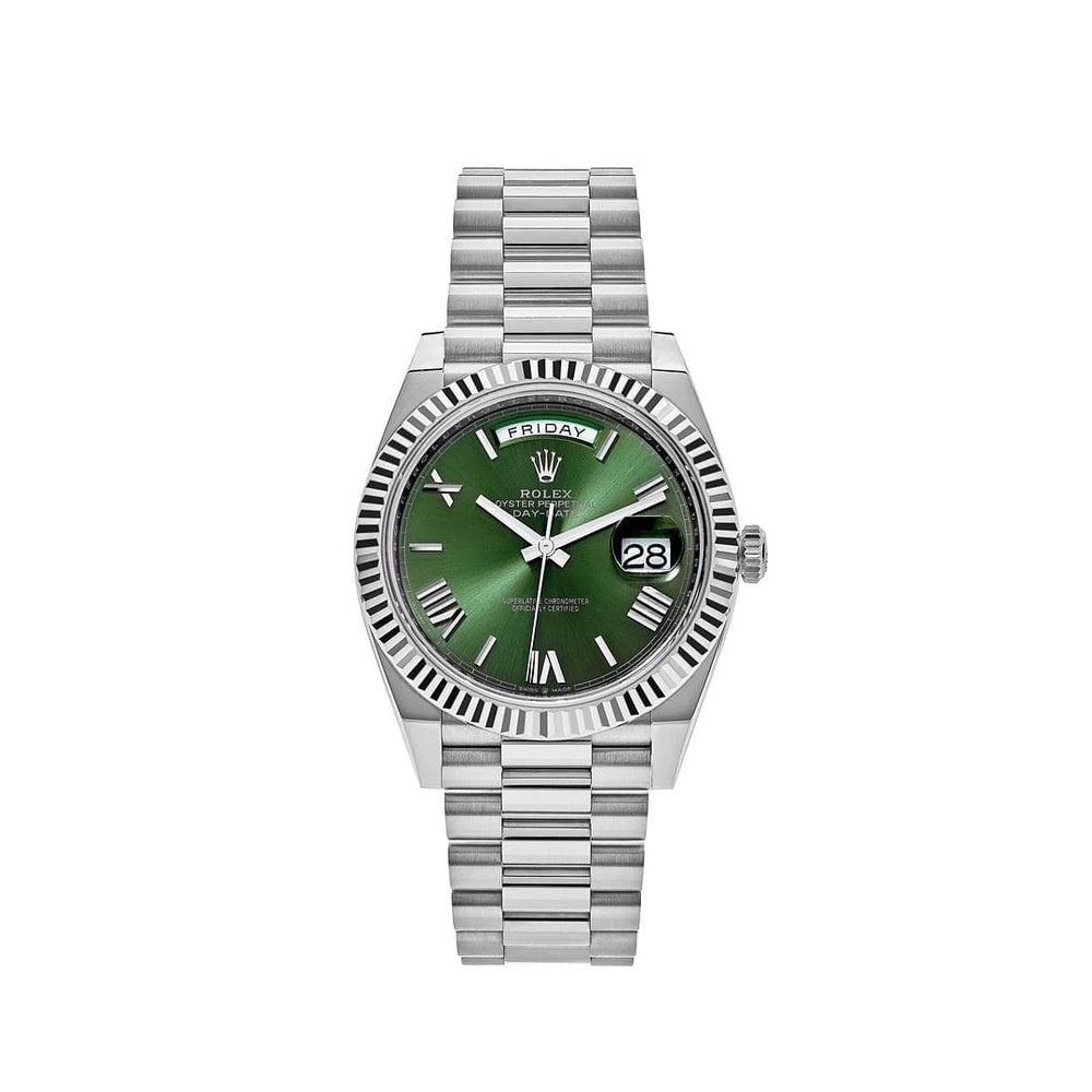Rolex Day-Date 228239 White Gold Olive Dial (2022) - View 8