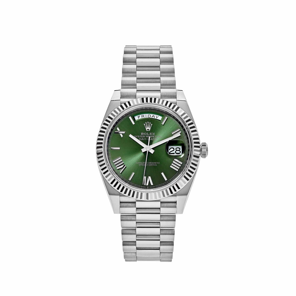 Rolex Day-Date 228239 White Gold Olive Dial (2023) - View 13
