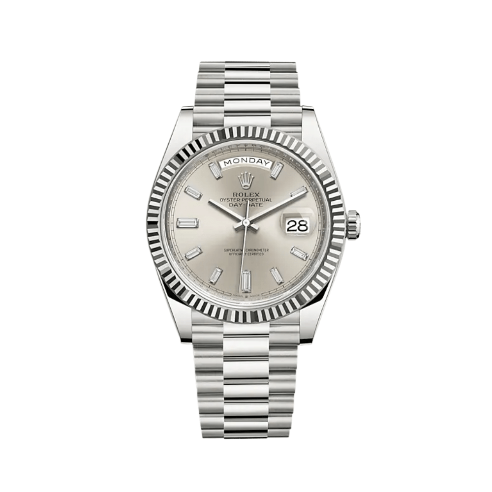 Rolex Day-Date 228239 White Gold Silver Diamond Dial - View 2