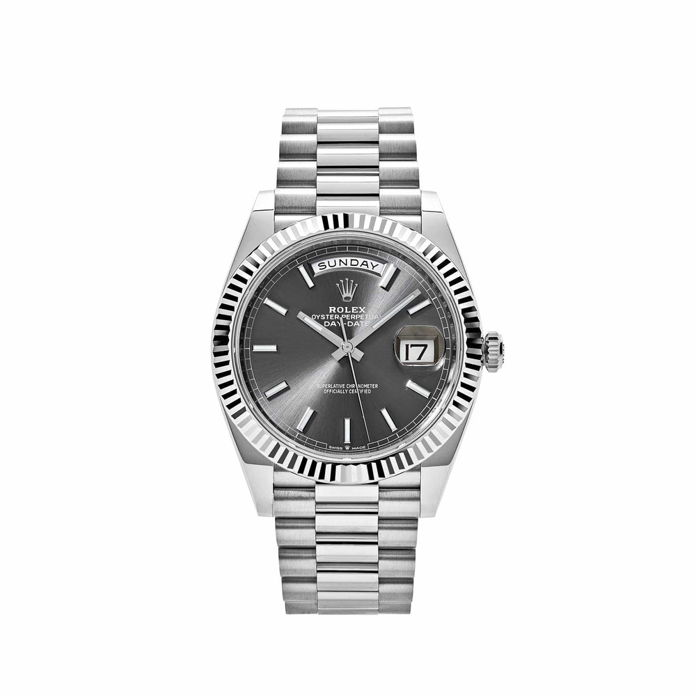 Rolex Day-Date 228239 White Gold Slate Rhodium Grey Dial (2024) - View 13