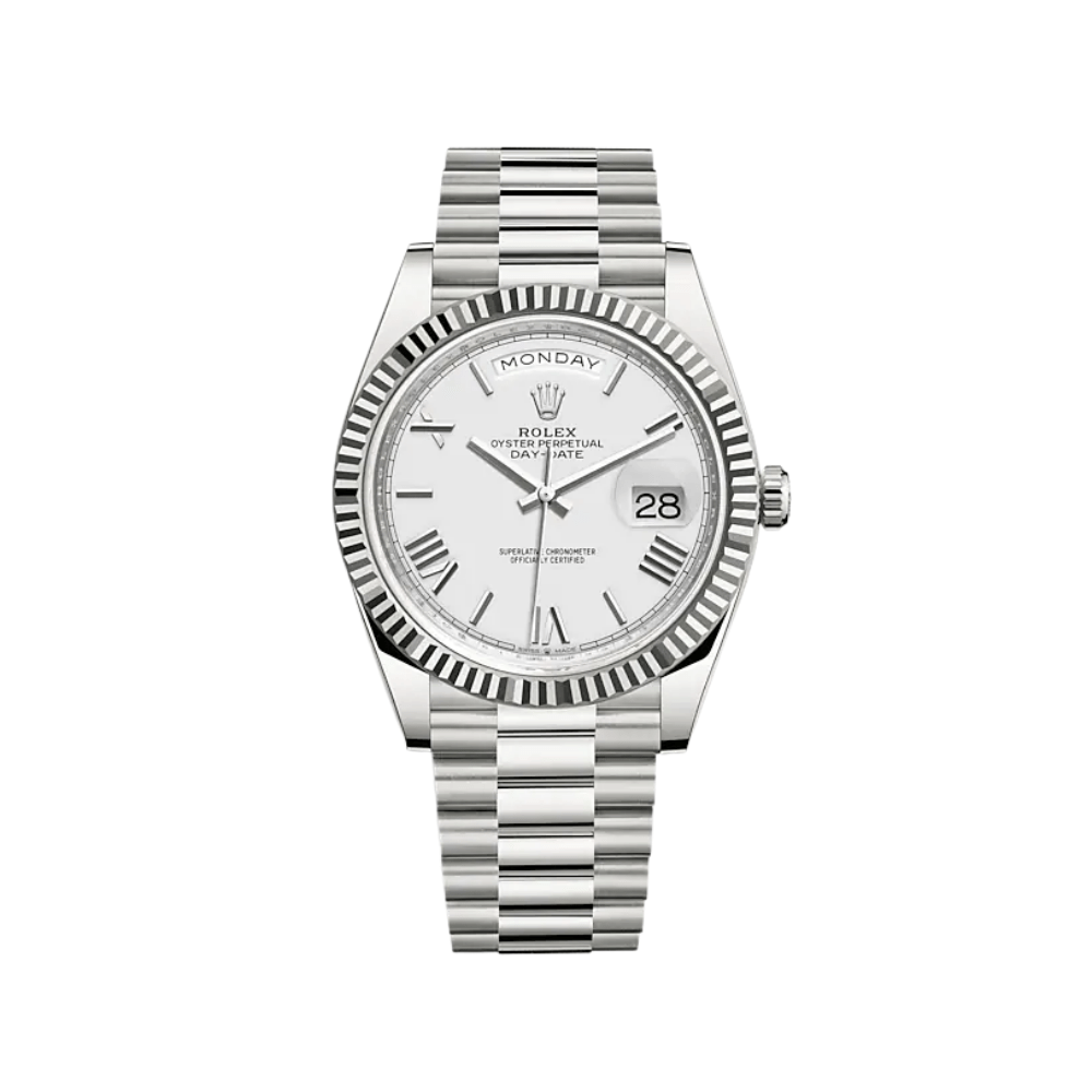 Rolex Day-Date 228239 White Gold White Dial - View 2