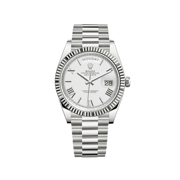 Rolex Day-Date 228239 White Gold White Dial - View 2