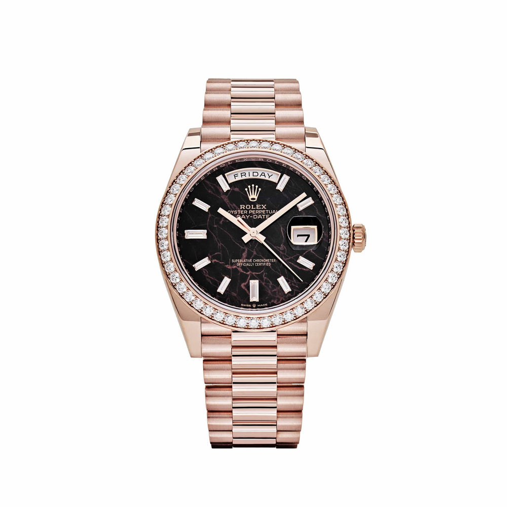 Rolex Day-Date 228345RBR Rose Gold Eisenkiesel Dial Diamond Bezel (2023) - View 13