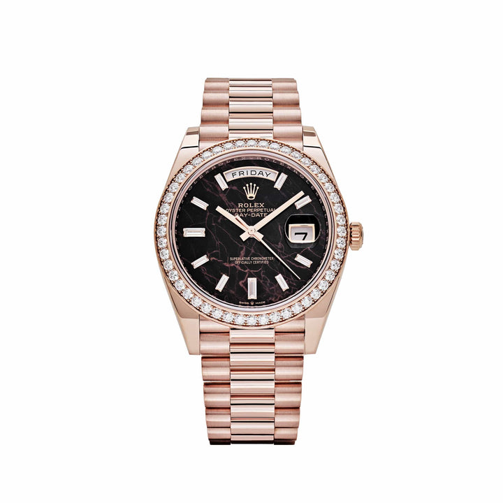 Rolex Day-Date 228345RBR Rose Gold Eisenkiesel Dial Diamond Bezel (2023) - View 13