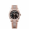 Rolex Day-Date 228345RBR Oro Rosa Esfera Diamantada Eisenkiesel Bisel Diamantado