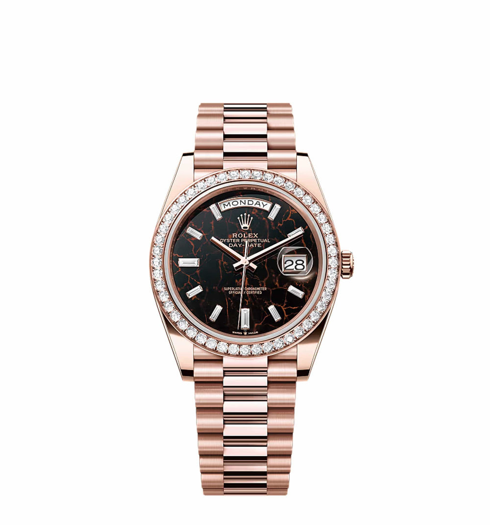 Rolex Day-Date 228345RBR Rose Gold Eisenkiesel Diamond Dial Diamond Bezel - View 3
