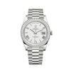 Rolex Day-Date 228349RBR White Gold Diamond Bezel White Dial