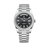 Rolex Day-Date 228396TBR Platino Bisel de Diamantes Esfera Negra de Diamantes