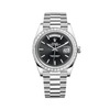 Rolex Day-Date 228396TBR Platino Bisel de Diamantes Esfera Negra