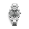 Rolex Day-Date 228396TBR Platino Bisel de Diamantes Esfera Color Pizarra