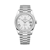 Rolex Day-Date 228396TBR Platino Bisel de Diamantes Esfera Blanca