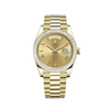 Rolex Day-Date 228398TBR Oro amarillo Bisel de diamantes Esfera champán