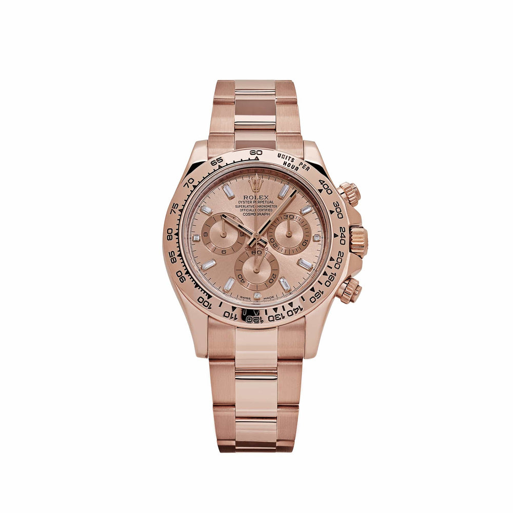 Rolex Daytona 116505 Rose Gold Sundust Diamond Baguette Dial (2015) - View 13