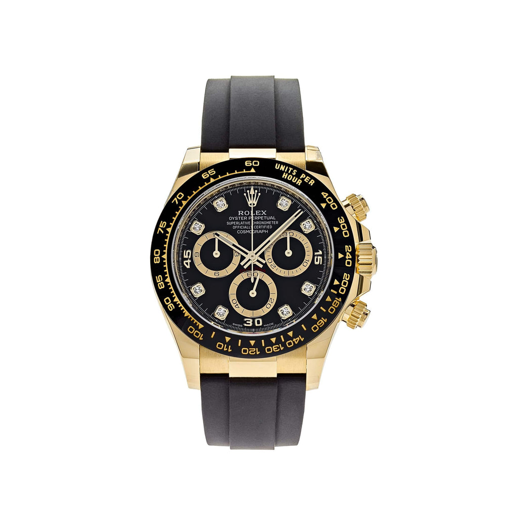 Rolex Daytona 116518LN Yellow Gold Black Diamond Dial - View 4