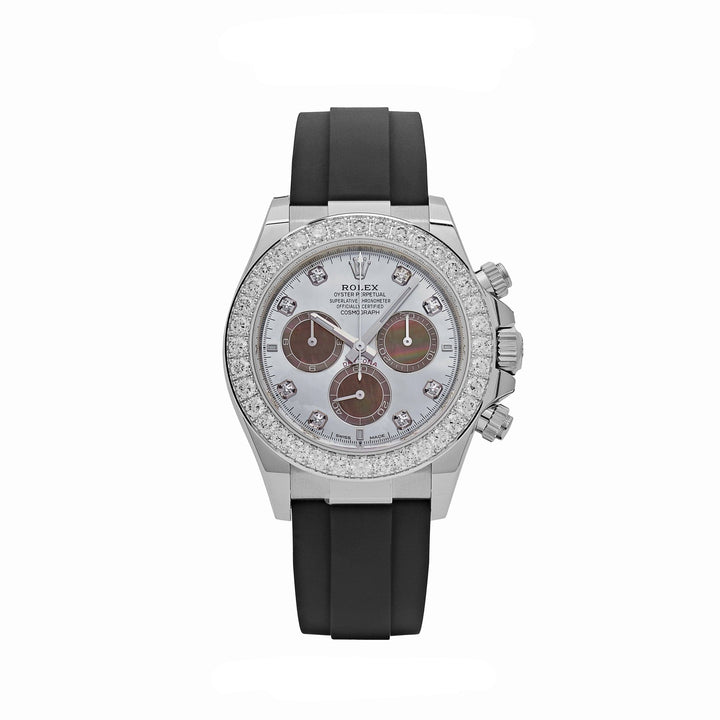 Rolex Daytona 126589RBR White Gold Diamond Mother of Pearl Dial Diamond Bezel - View 13