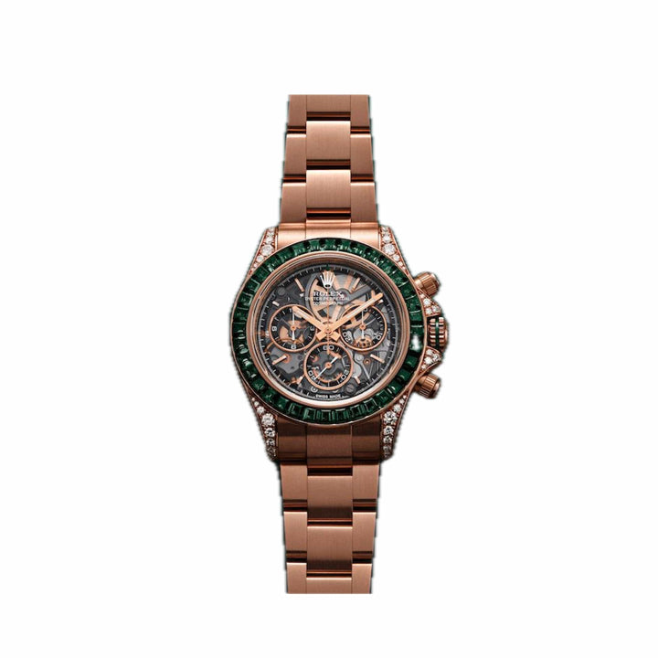 Rolex Daytona Artisans de Genève “Poetry of Lights” Rose Gold Emeralds - View 8