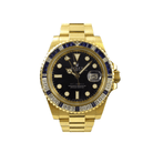 Rolex GMT-Master II 116748SA Yellow Gold Sapphire and Diamond Bezel Black Dial - View 2