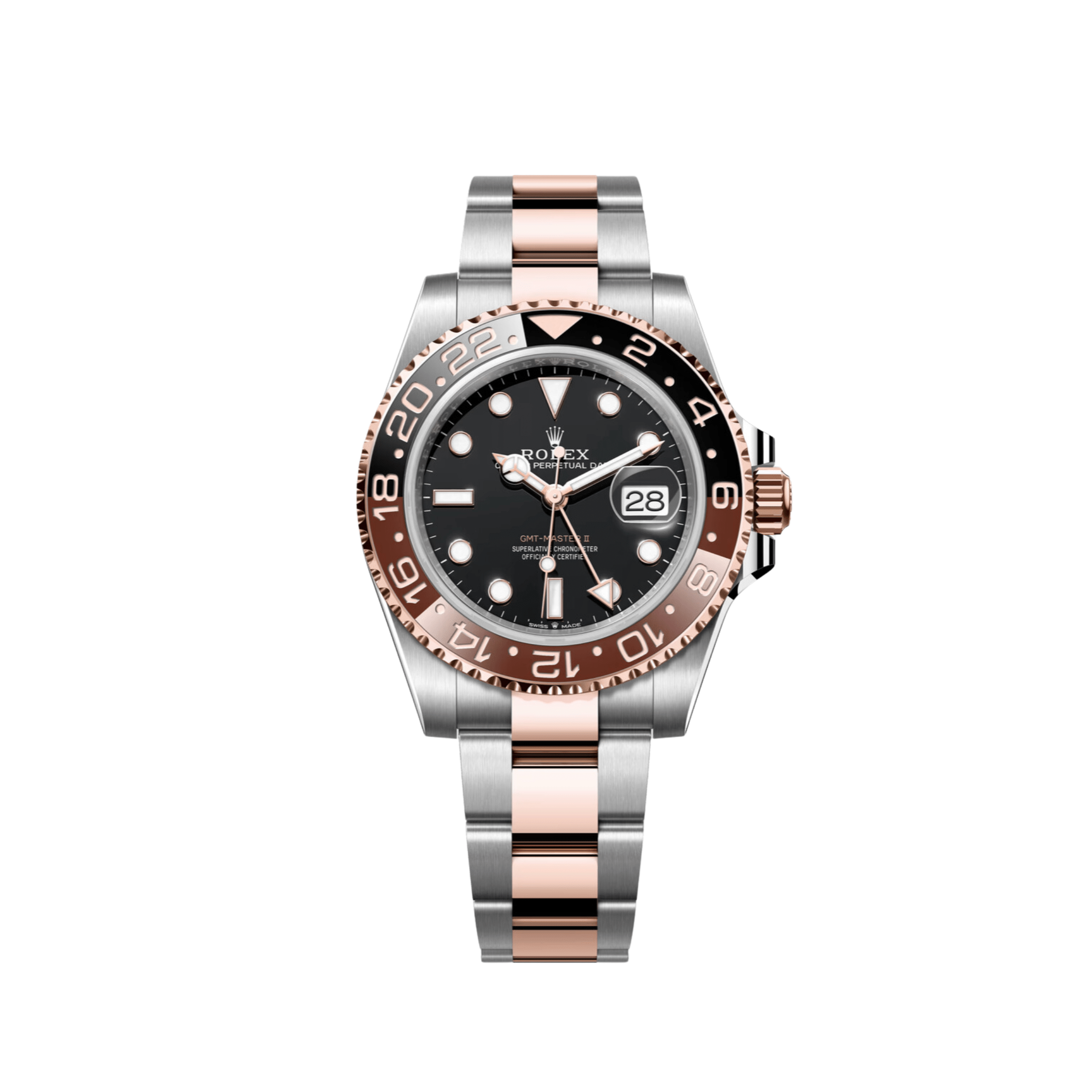 Rolex GMT-Master II 126711CHNR 'Root Beer' Rose Gold Stainless Black Dial (2022) - View 14