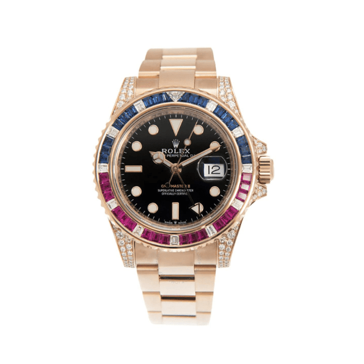 Rolex GMT-Master II 126755SARU 'SARU' Rose Gold Black Dial Diamond Bezel - View 4