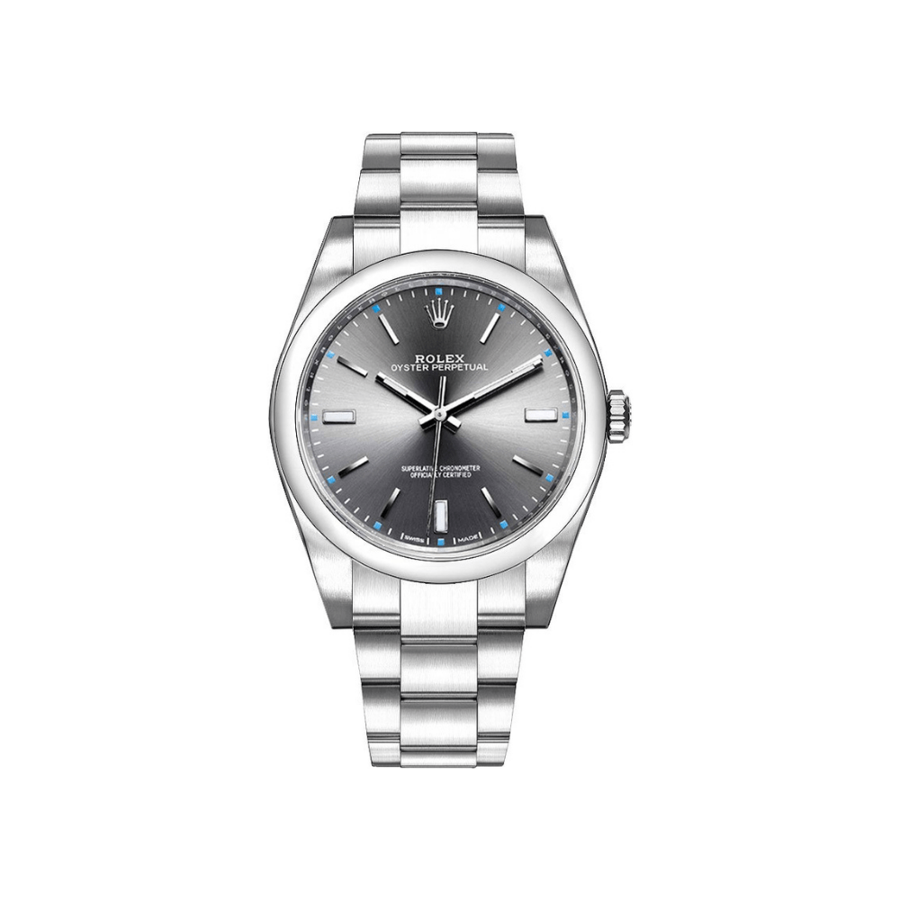 Rolex Oyster Perpetual 114300 Stainless Steel Rhodium Slate Grey Stick Dial - View 10