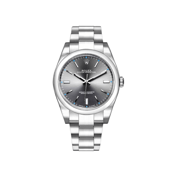 Rolex Oyster Perpetual 114300 Stainless Steel Rhodium Slate Grey Stick Dial - View 10