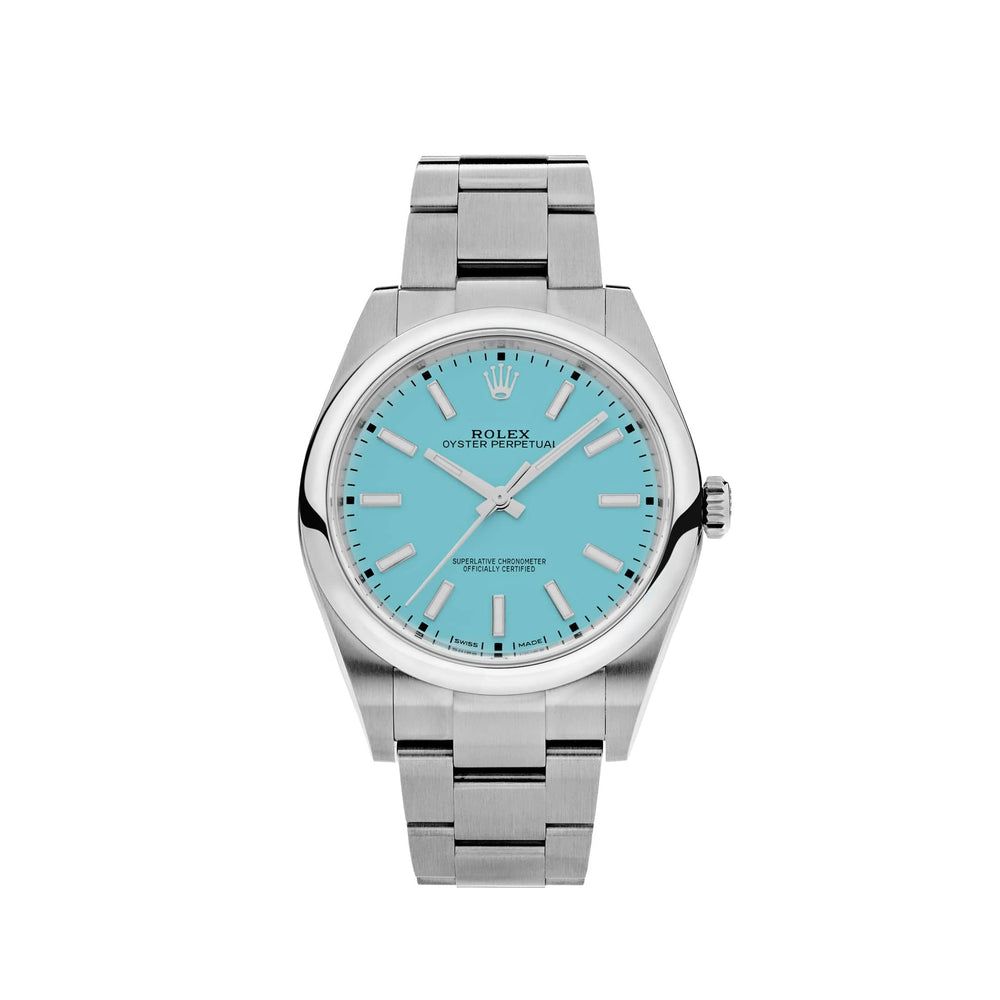 Rolex Oyster Perpetual 124300 Stainless Steel """"Tiffany Blue"""" Turquoise Dial - View 12