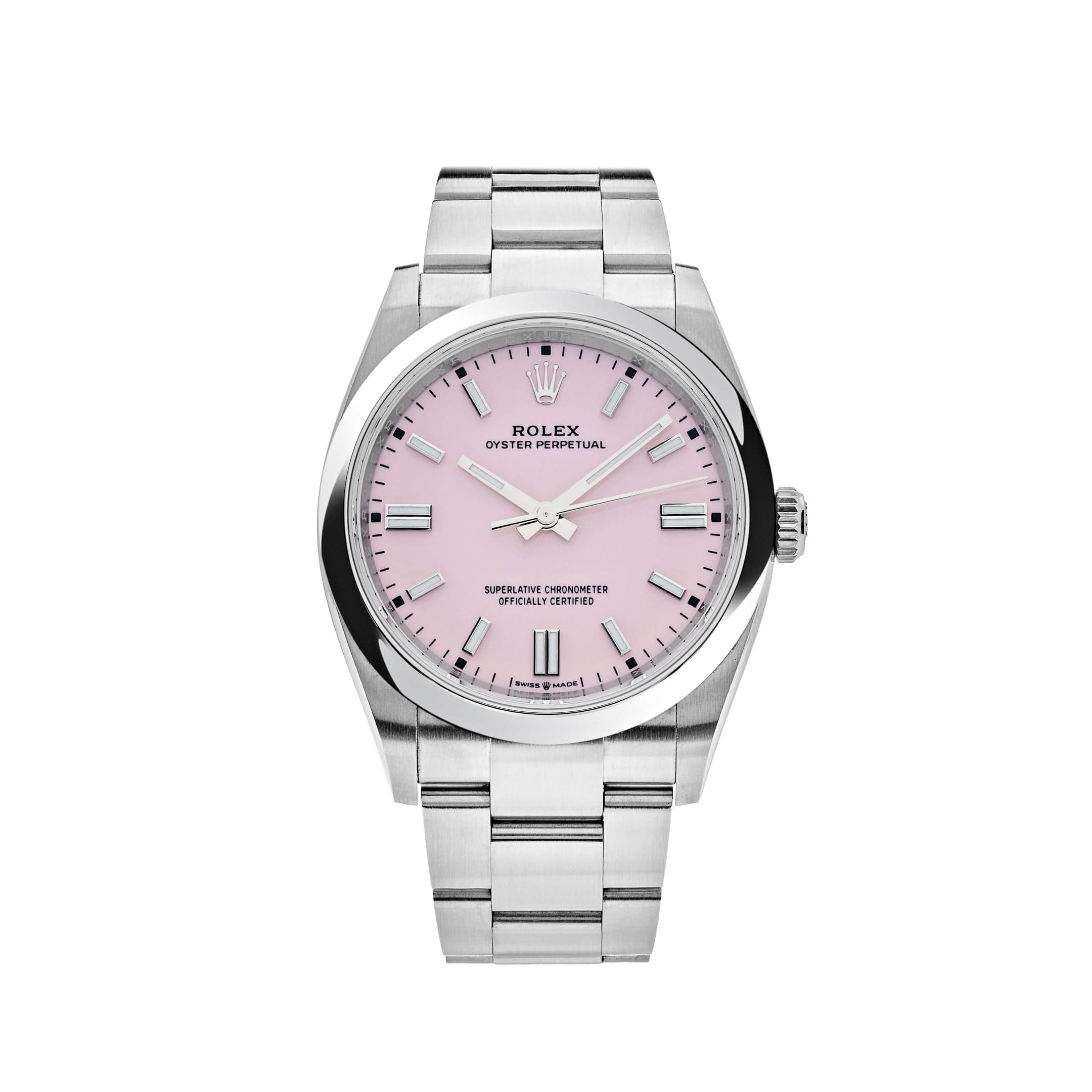 Rolex Oyster Perpetual 126000 Stainless Steel Candy Pink Dial (2024) - View 12