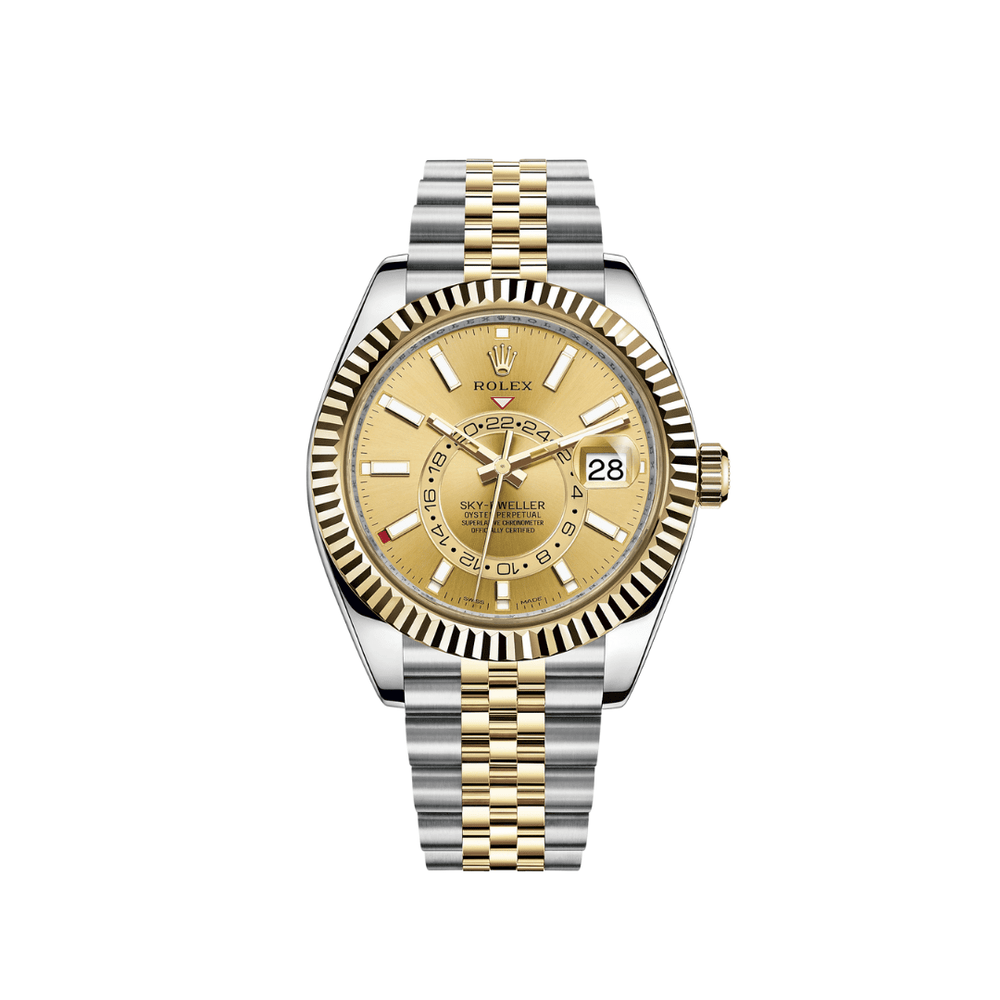 Rolex Sky-Dweller 326933 Stainless Steel Yellow Gold Champagne Dial - View 10