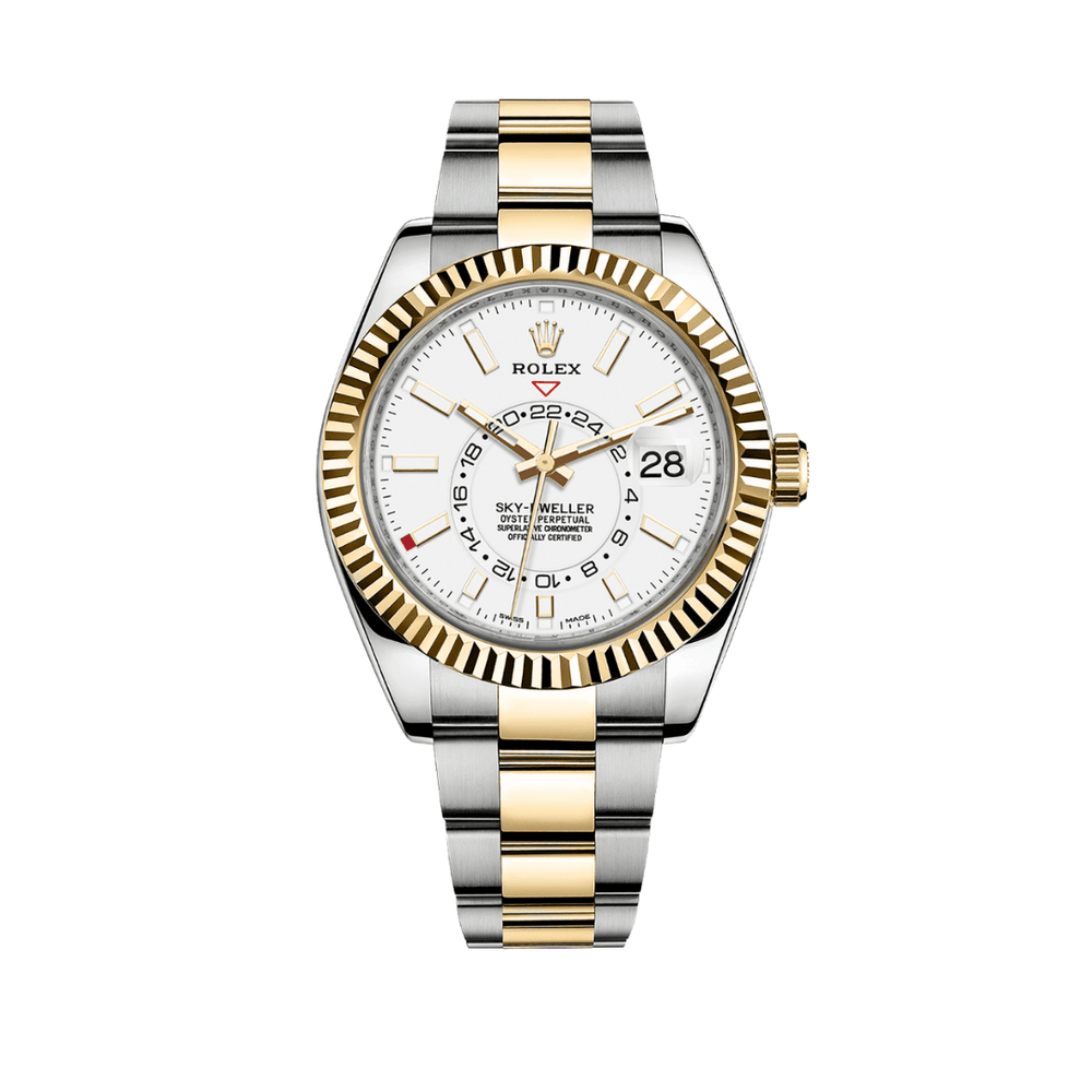 Rolex Sky-Dweller 326933 Stainless Steel Yellow Gold White Dial (2022) - View 2