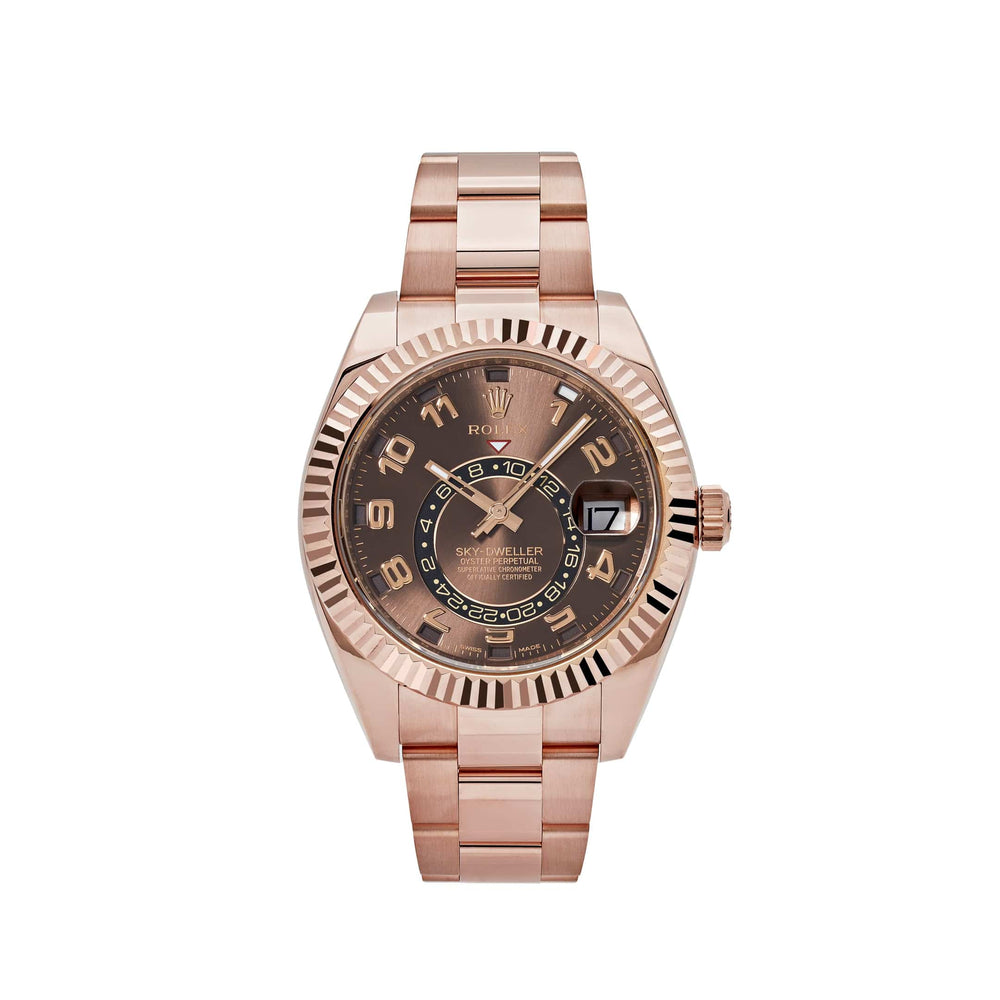 Rolex Sky-Dweller 326935 Rose Gold Chocolate Arabic Numeral Dial - View 12