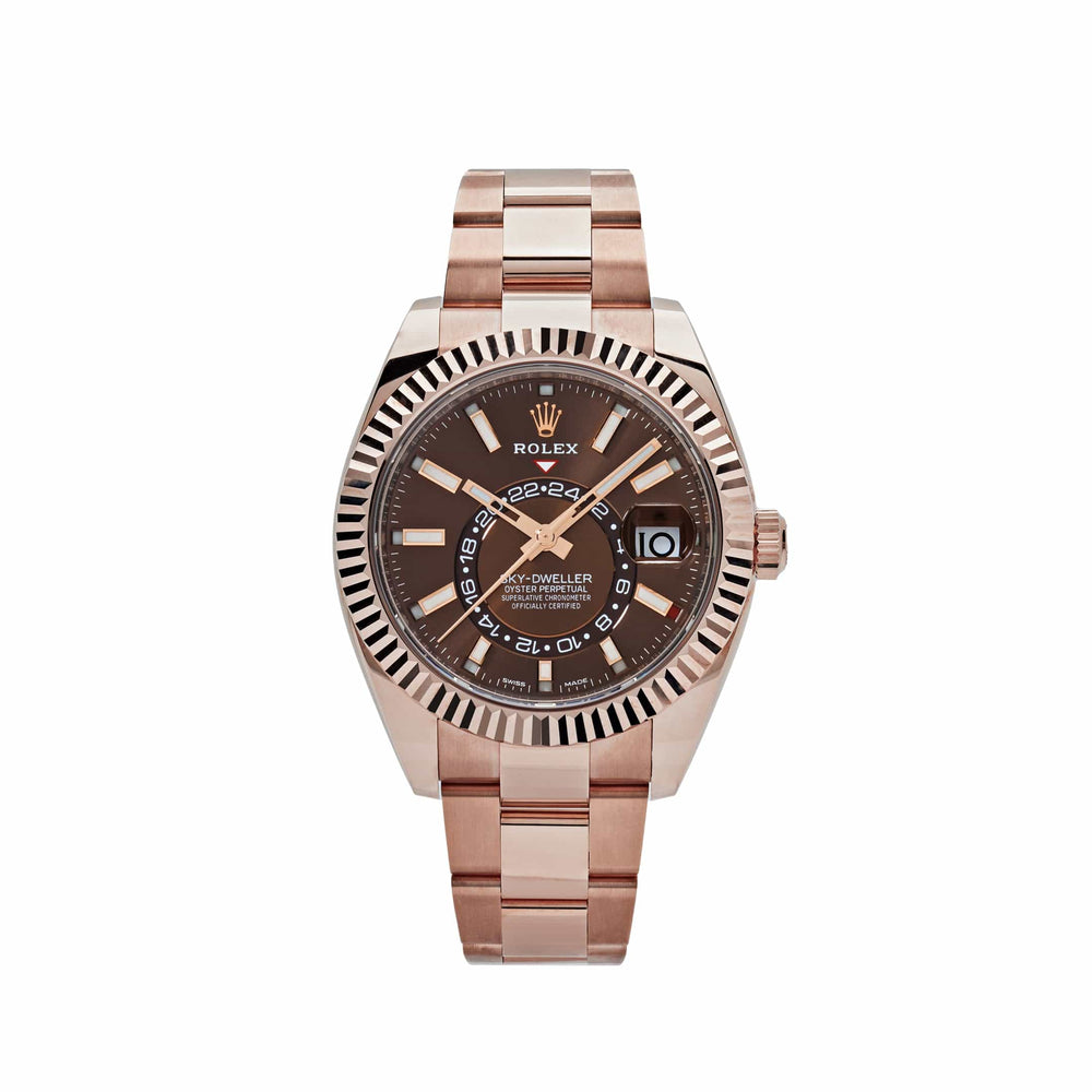 Rolex Sky-Dweller 326935 Rose Gold Chocolate Dial Oyster - View 12