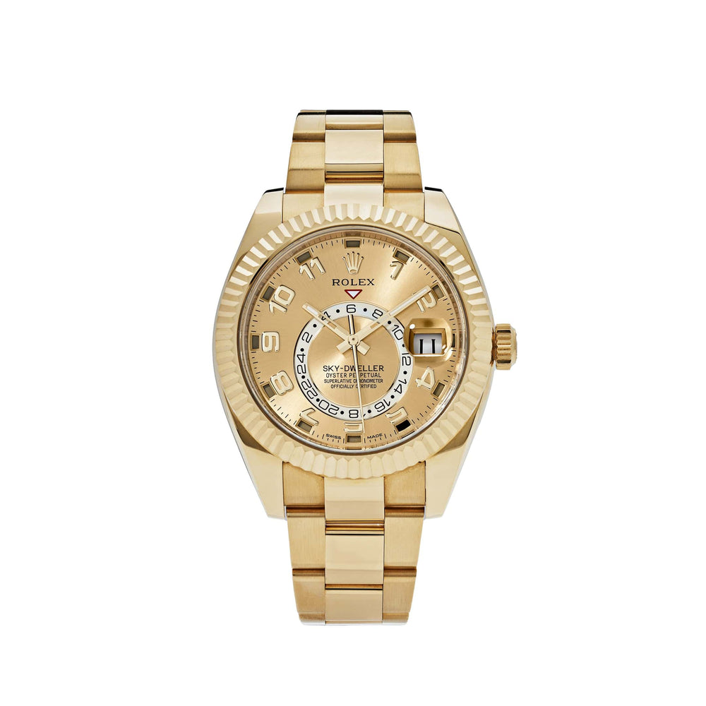 Rolex Sky-Dweller 326938 Yellow Gold Champagne Dial Arabic Numerals (2020) - View 12