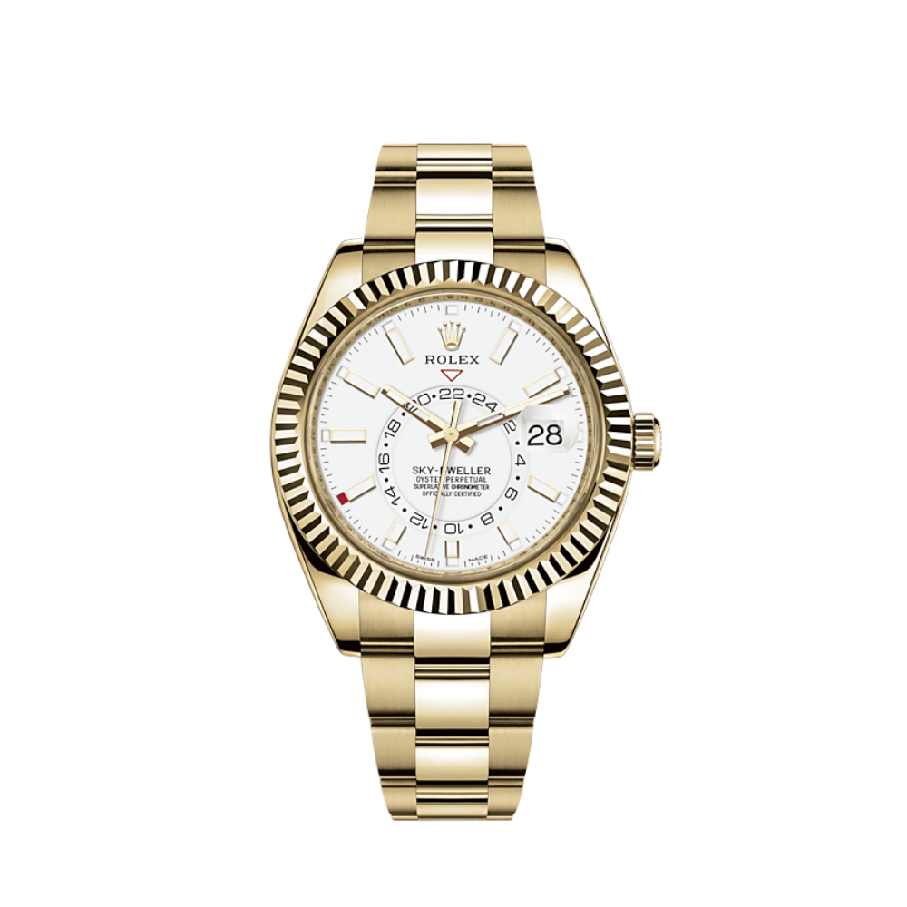 Rolex Sky-Dweller 326938 Yellow Gold White Dial - View 10
