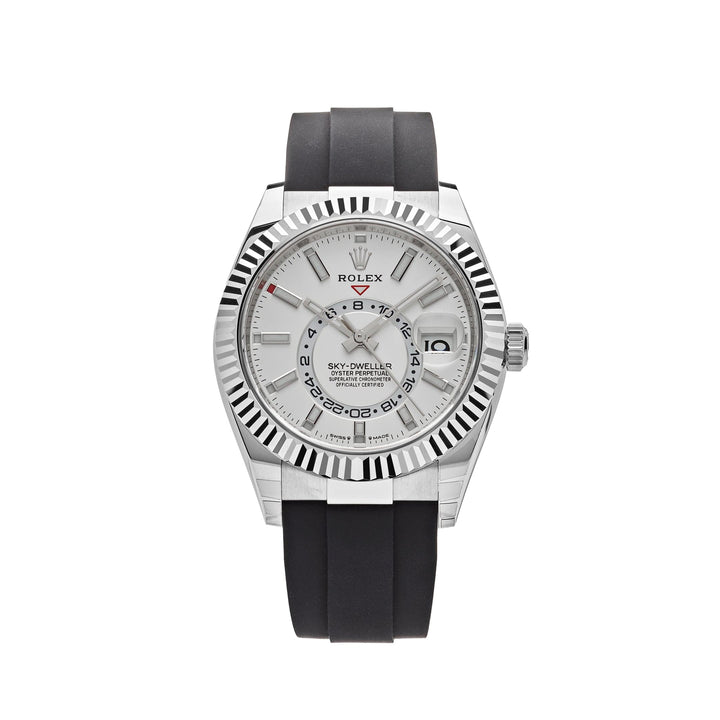 Rolex Sky-Dweller 336239 White Gold White Dial Oysterflex - View 13