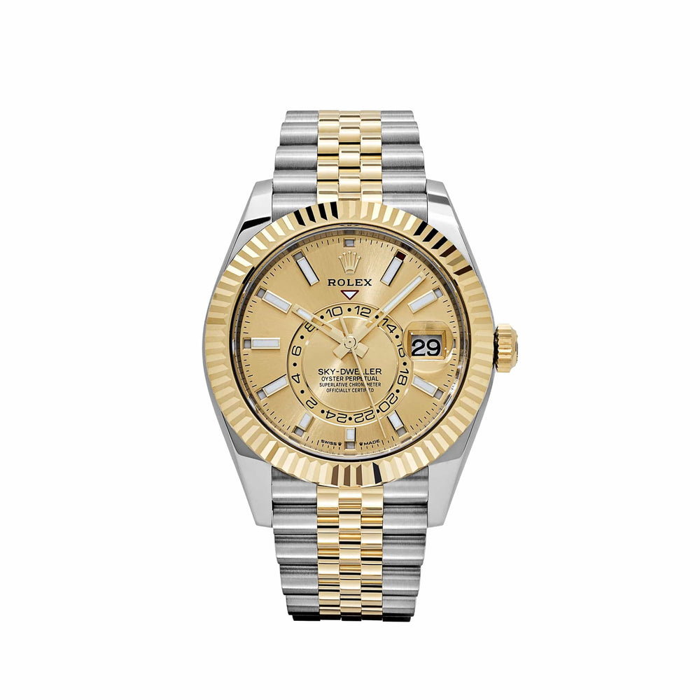 Rolex Sky-Dweller 336933 Stainless Steel Yellow Gold Jubilee Champagne Dial (2025) - View 13
