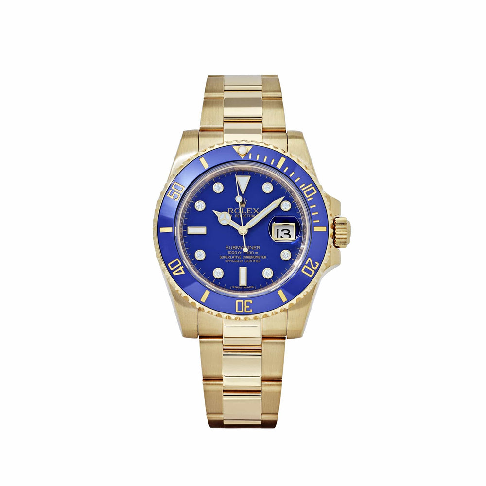 Rolex Submariner Date 116618LB Yellow Gold Blue Diamond Dial (2018) - View 13
