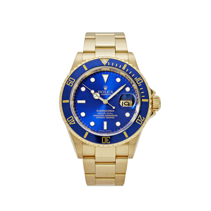 Rolex Submariner Date 16618LB Yellow Gold Blue Dial - View 12