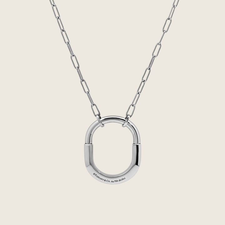 Tiffany & Co. Lock Necklace in White Gold with Diamonds 72342119 - View 2