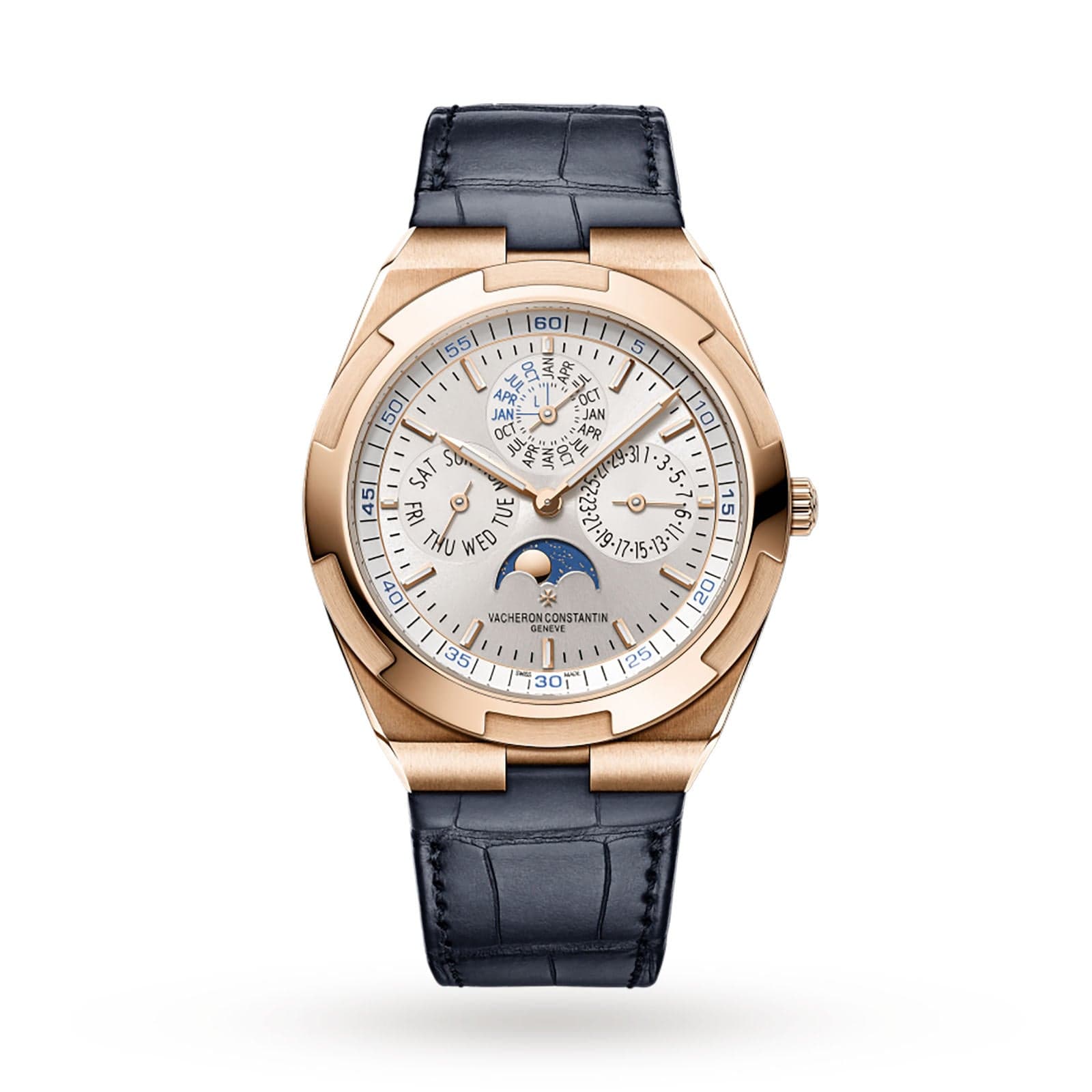 Vacheron Constantin Overseas 4300V/000R-B064 Ewiger Kalender Ultra-Thin Rose Gold Silver Dial - View 10